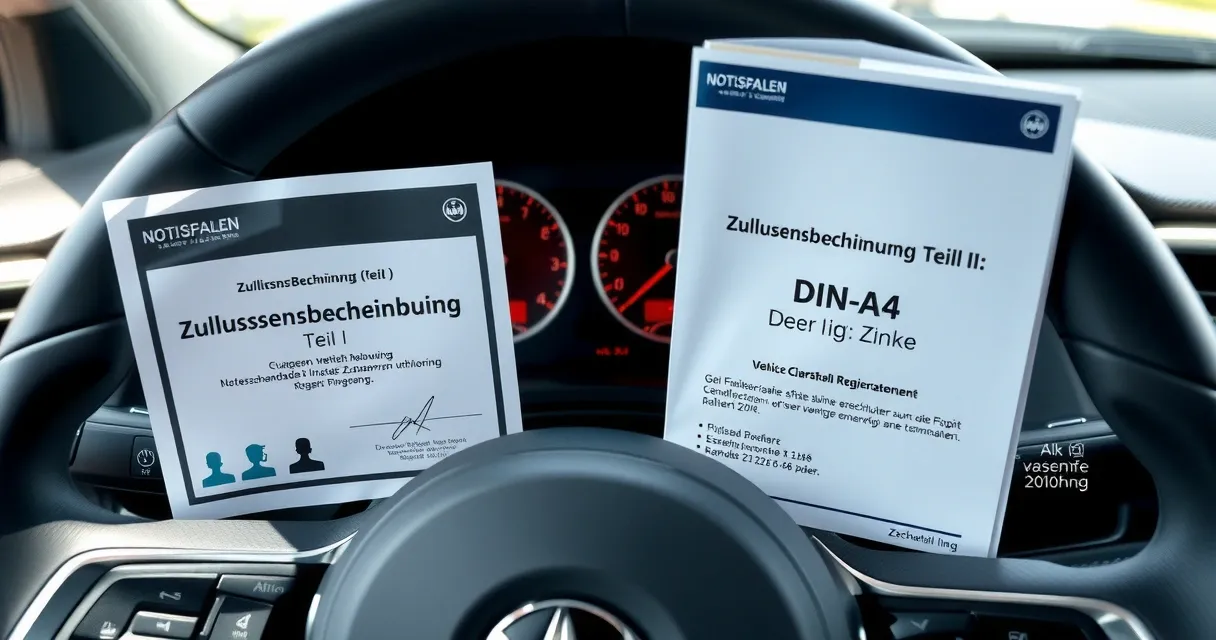 Zulassungsbescheinigung Teil I & II: Fahrzeugschein erklärt